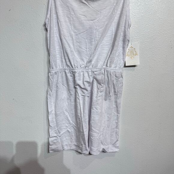 Becca by Rebecca Virtue White Reversible Swim Cover Mini Dress Sz L NWT - Picture 4 of 12